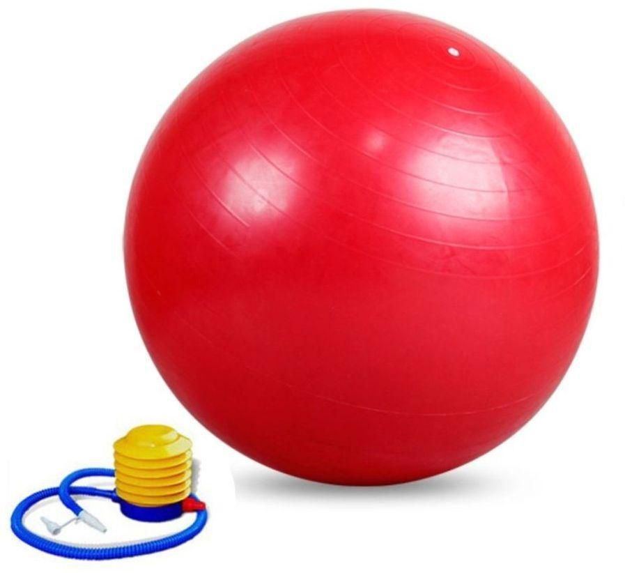 EXERCISE GYM YOGA SWISS 65cm BALL FITNESS AB ABDOMINAL SPORT WEIGHT LOSS RED