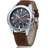 Curren Men Black Dial And Dark Brown Leather Band Watch