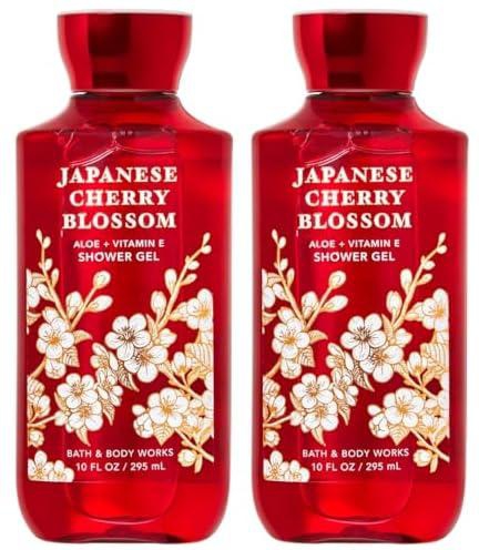 Bath & Body Works Japanese Cherry Blossom Shower Gel 10 Oz 2 Pack Set