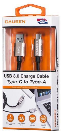 Dausen Dausen TR-CU605GD USB Type-C to USB Type-A charging cable