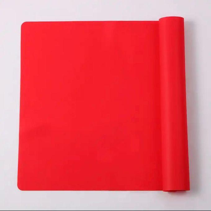 Silicone Baking Mat For Pastry Rolling With Measurements (Red)