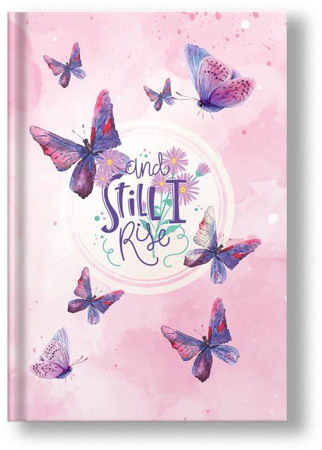 Butterfly Notebook A5 Size 80 Sheets (Pink)
