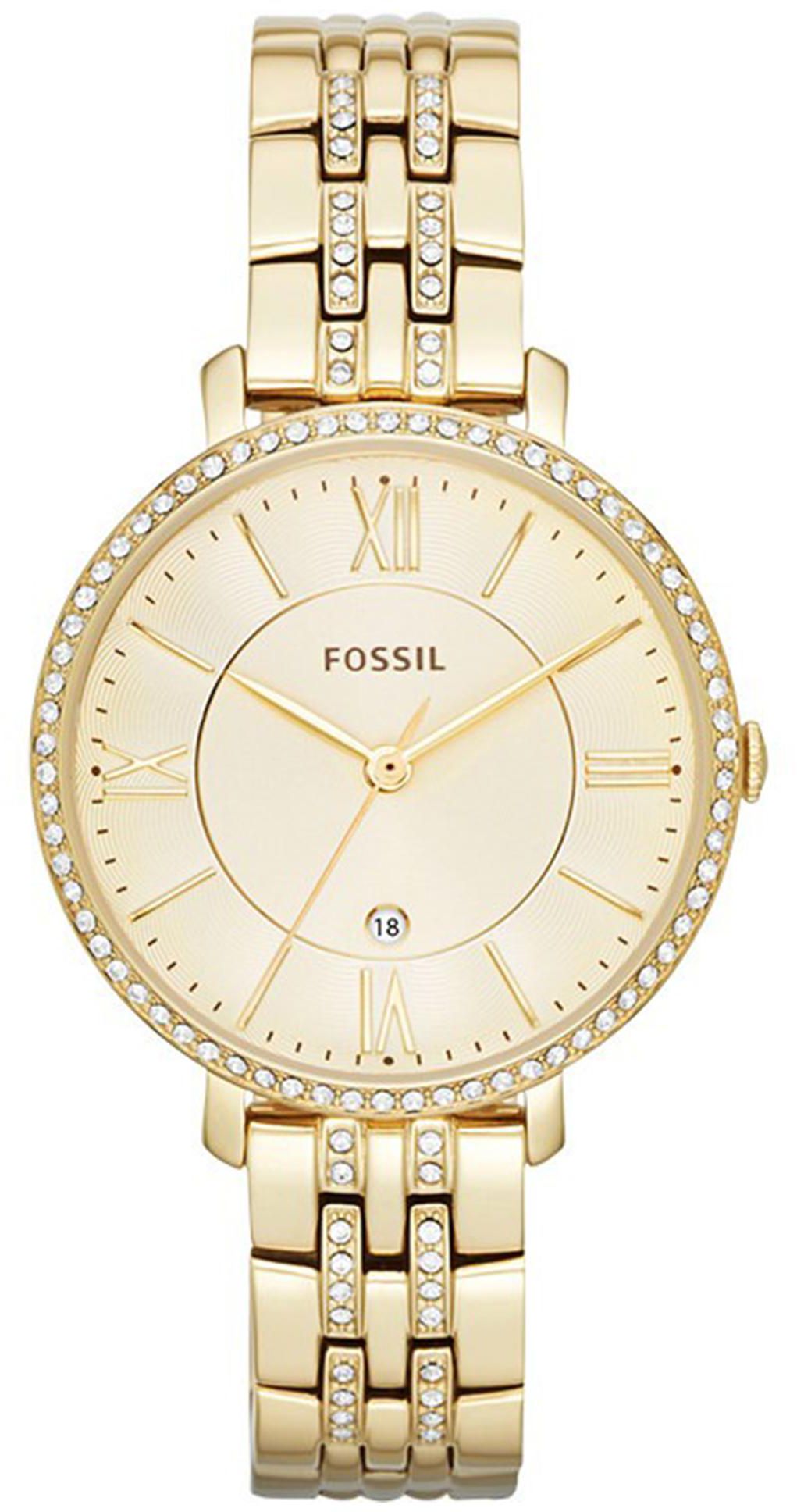 Fossil Women's Jacqueline Gold Dial Gold PVD Stainless Quartz Watch