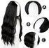 Long Straight Synthetic Hair Extension With 5 Clips, Black
