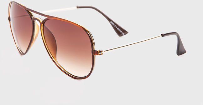 Nile Aviator Plastic Sunglasses - Dark Brown