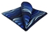 Men's Square Pocket Handkerchief - Navy Blue Mixed