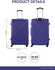 ParaJohn Cabin Size ABS Hardside Spinner Luggage Trolley, 20 Inch, Navy