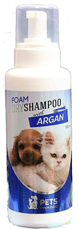 Pets Republic Foam Dry Shampoo With Argan 520ml
