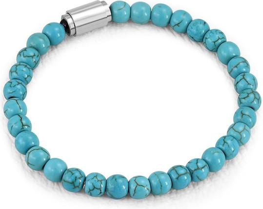 Unisex Light Blue Beads Bracelet