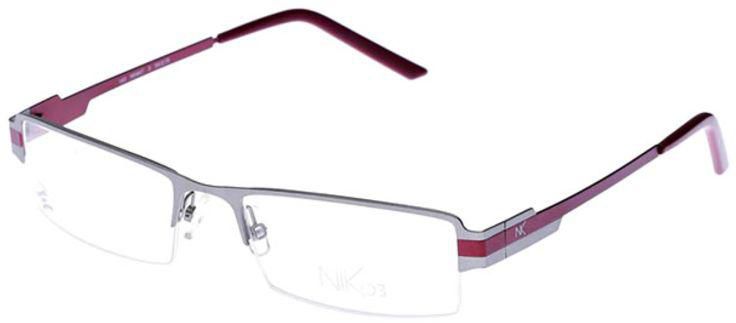 Men's Plastic Semi- Rimless Eyeglasses Frames NIK03 447-2-54