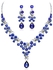 Generic Alloy Rhinestone Pearl Necklace Earrings pendants Set Wedding Jewelry Gift