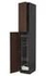 METOD High cabinet with cleaning interior, black Enköping/brown walnut effect, 40x60x240 cm - IKEA