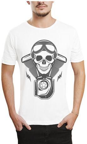 Ibrand S126 Unisex Printed T-Shirt - White, X Large