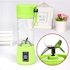 Portable Juicer Blender, Household Fruit Mixer 4 Blades 380 ml Fruit Mixing Machine with USB Charger Cable for Superb Mixing USB Juicer Cup Mixing, USB Juicer Cup