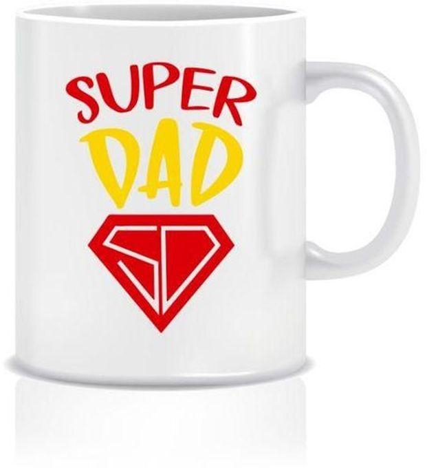 Super Dad Ceramic Mug - White