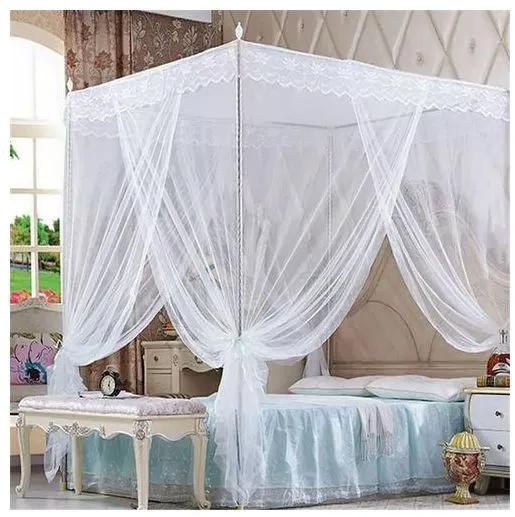5 By 6 White Mosquito Net With Metallic Stand
