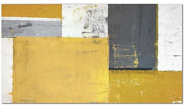 Generic Mustard Yellow Grey Abstract Painting Canvas Wall Art Print Pictures Unframed 60 120cm From Jumia In Nigeria Yaoota - Yellow And Grey Wall Decor