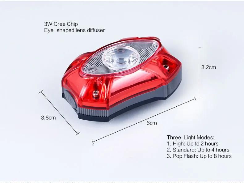 USB Rechargeable Rear Back Bicycle Light Rain Water Proof LED Bycicle Light Safety Cycling Bike Tail Lamp Taillight