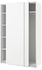 PAX / HASVIK دولاب ملابس, أبيض/أبيض, ‎150x66x236 سم‏ - IKEA