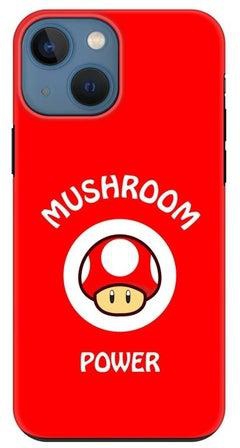 غطاء حماية مخصص من سلسلة تاف برو لهاتف أبل آيفون 13 ميني بطبعة عبارة "Mushroom Power"