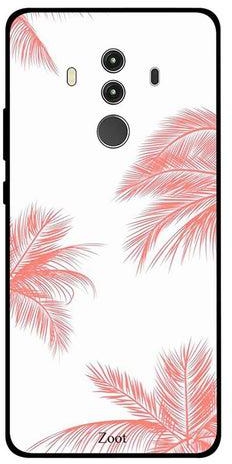 Skin Case Cover -for Huawei Mate 10 Pro Leaves Peach شجرة زهرية