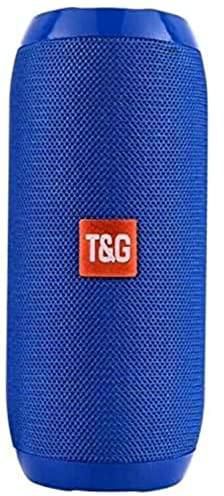 TG117 Portable Bluetooth Speaker (Blue) TG117 BT Outdoor Speaker Waterproof Portable Wireless Column Loudspeaker Box with TF Card FM Radio