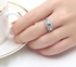 Masaty TX-037SF1 White Gold Plated Jewelry Double Ring 7US For Women