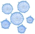 6Pcs/ Set Reusable Universal Silicone Saran Wrap Cover Lids Food Bowl Pot Stretch Kitchen Vacuum Seal Bowls(BLUE) yuturoaa62416