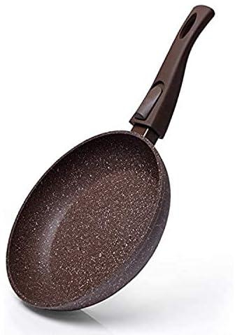 Fissman 4-Layered Platinum Coated Non-Stick Frying Pan With Detachable Handle Skillet - Brown Frypan (28 cm / 11 inch)