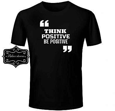 Think Positive Black Print Shirt