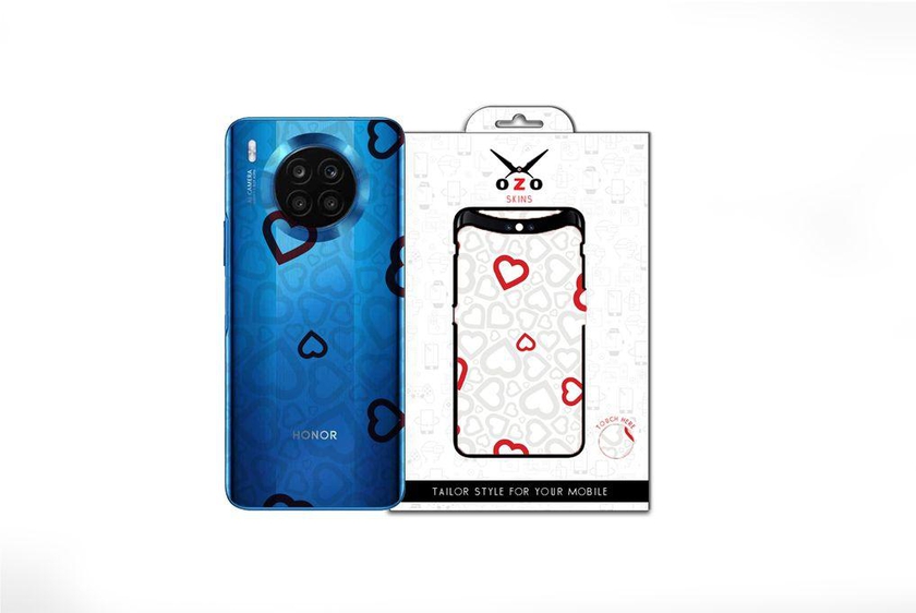 OZO Skins Ozo Ray skins Transparent Bright Love Heart (SV517BLH) (Not For Black Phone) For Honor 50 lite