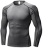 Men Quick Dry Breathable Long Sleeve Shirt Grey