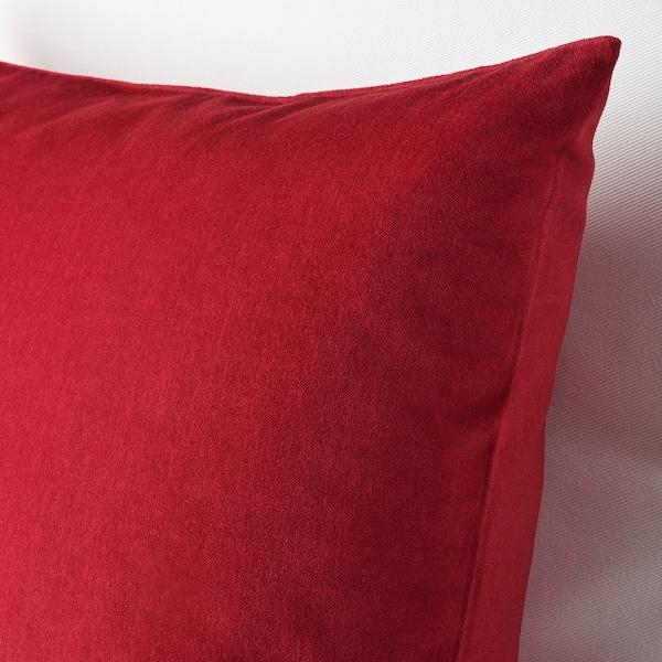 SANELA غطاء وسادة, أحمر, ‎50x50 سم‏ - IKEA