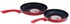 Better chef ceramic frying pan set 2 piece red