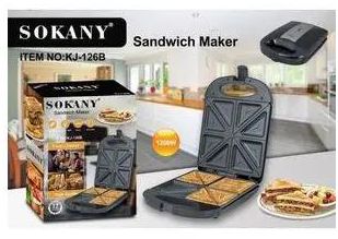 Sokany 4-Slice Electric Sandwich Maker Silver