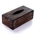 Bmg Wooden Tissue Box - Brown