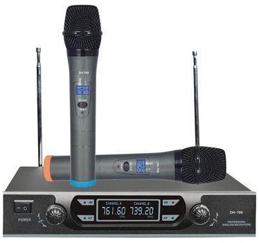Max DH 769 UHF Dual Channel Wireless Microphone Set