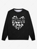 Gothic Skulls Heart Letters Print Sweatshirt For Men - 6xl