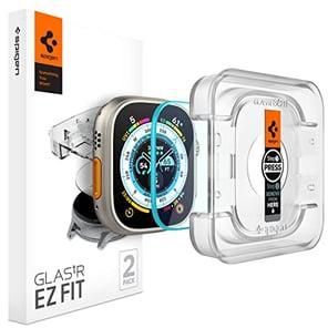 Spigen GLAStR EZ Fit designed for Apple Watch ULTRA (49mm) Tempered Glass Screen Protector with Auto Align install kit - [2 Pack]