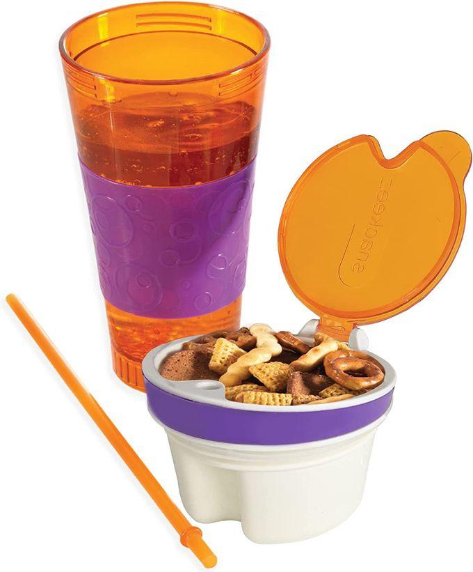 2 In 1 Snack & Drink SNAKEEZ ( Colours May Vary)