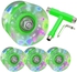 60x45MM 78A LED Light Skateboard Wheels With Bearings 4PCS With T-Tool, Green