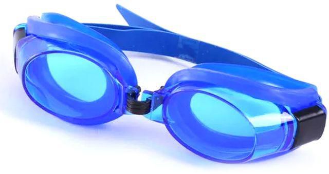 نظارات السباحة - نظارات الشاطئ مع سدادات الأذن والأنف - ألعاب البحر للأطفال والكبار - أزرق عامق