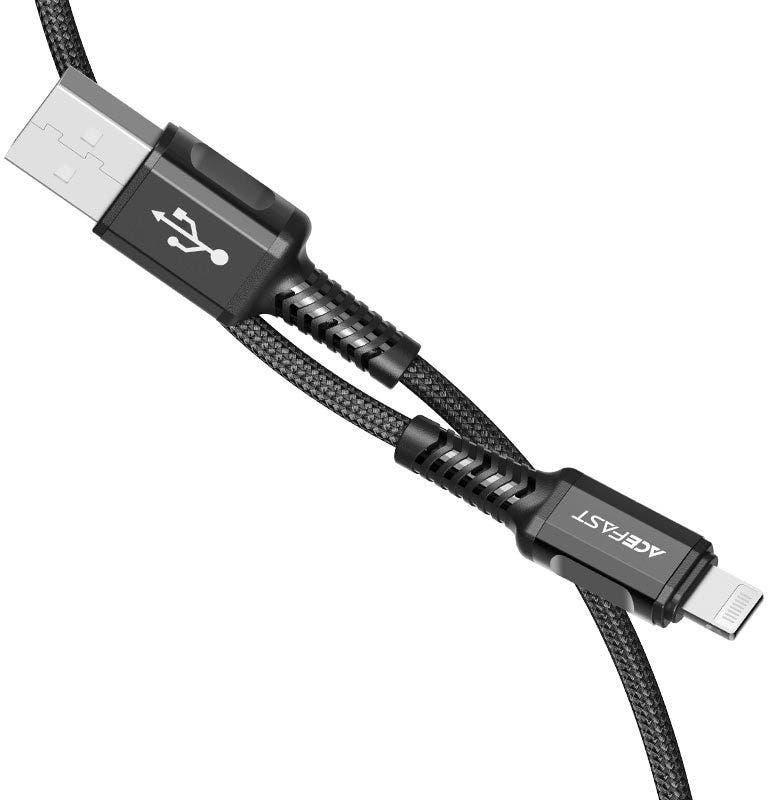 Acefast Charging data cable C1-02 USB-A to Lightning, Black