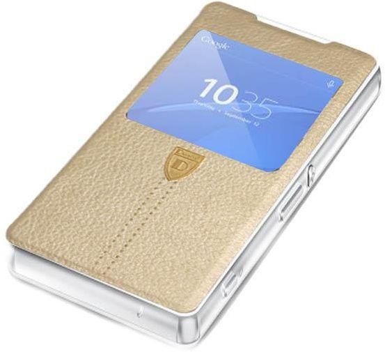 Flip cover case for Sony Xperia Z3 - Gold