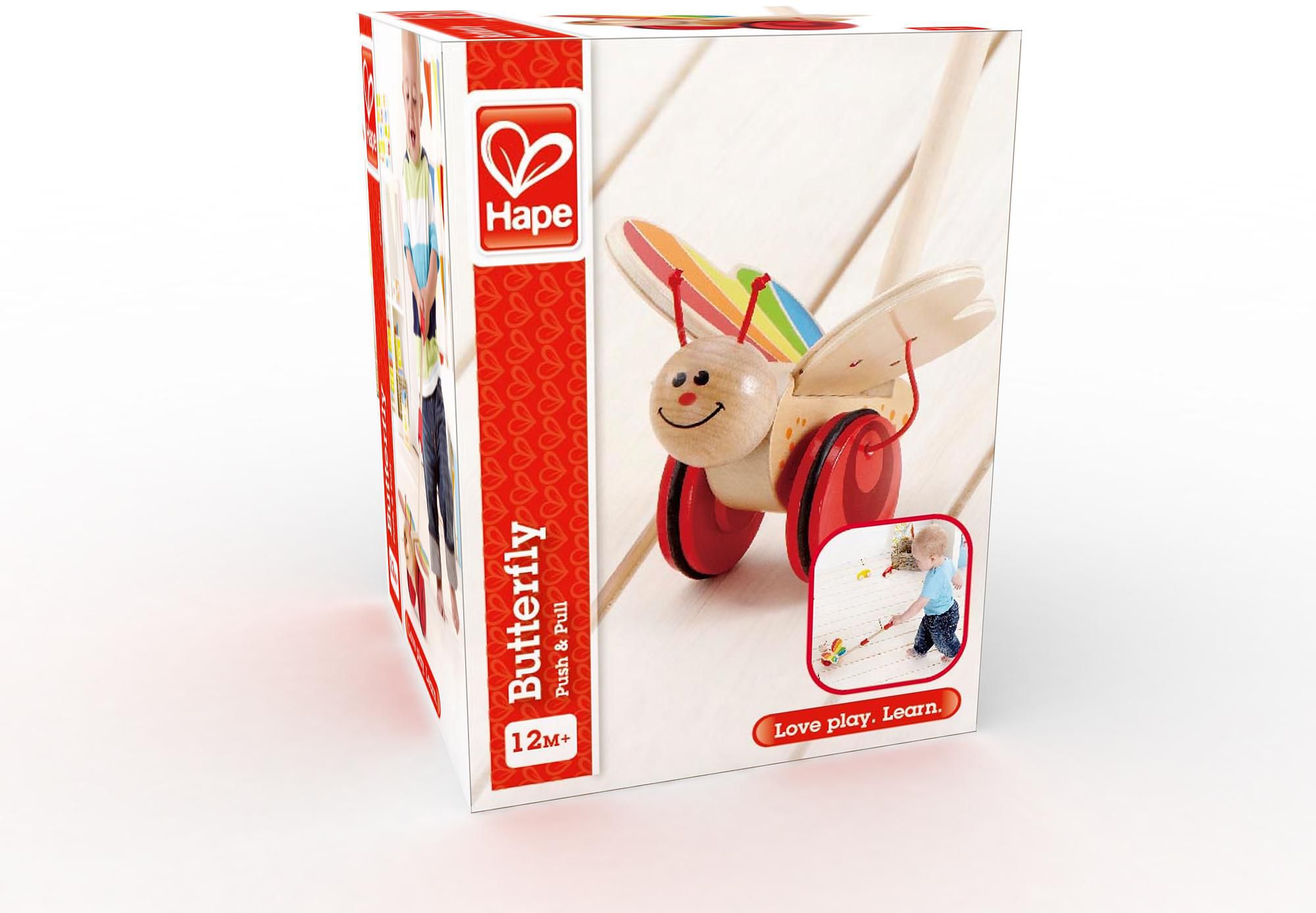 Hape Butterfly Push pull toys- Babystore.ae
