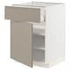 METOD / MAXIMERA Base cabinet with drawer/door, white/Bodbyn off-white, 60x60 cm - IKEA