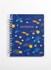 Spiral Pocket Notebook Boho Stars for school, study, work, business 10x15cm taking with 50 sheets