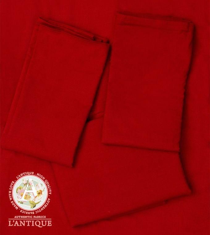 L'Antique Bed Sheet Set - 4 Pcs - 120 Cm - Dark Red