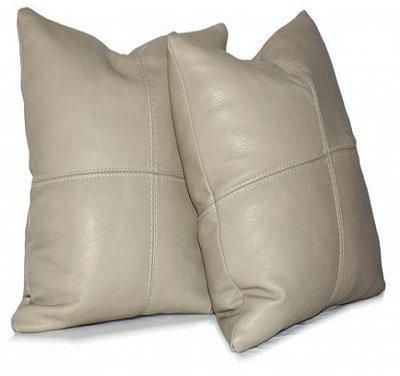 Nestken Decorative Leather Accent Throw Pillows - Set of 2 - Grey