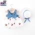 Genius Baby House 3m-3y Baby Girl Cotton Clothing Denim Dress C1913 - 5 Sizes (White)
